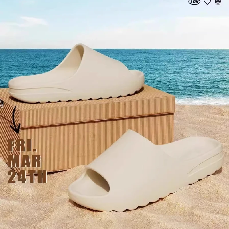 

Шлепанцы EVA Coconut для женщин и мужчин: ощущение, будто ступаешь по облакам, с толстой подошвой, летние, новые, нескользящие.