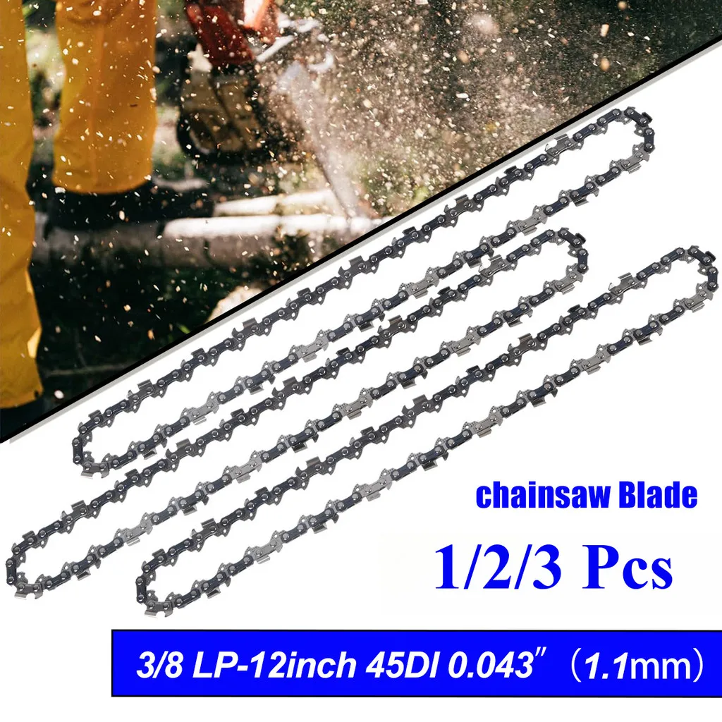 1/2/3PCS 12 Inch Saw Chains 3/8