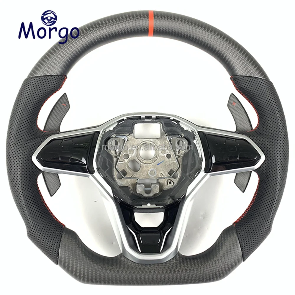 

Customized Carbon Fiber Steering Wheel for MK8 Steering Wheel 6 7 8 R MK6 MK7 MK8 GTI Steering Customizable