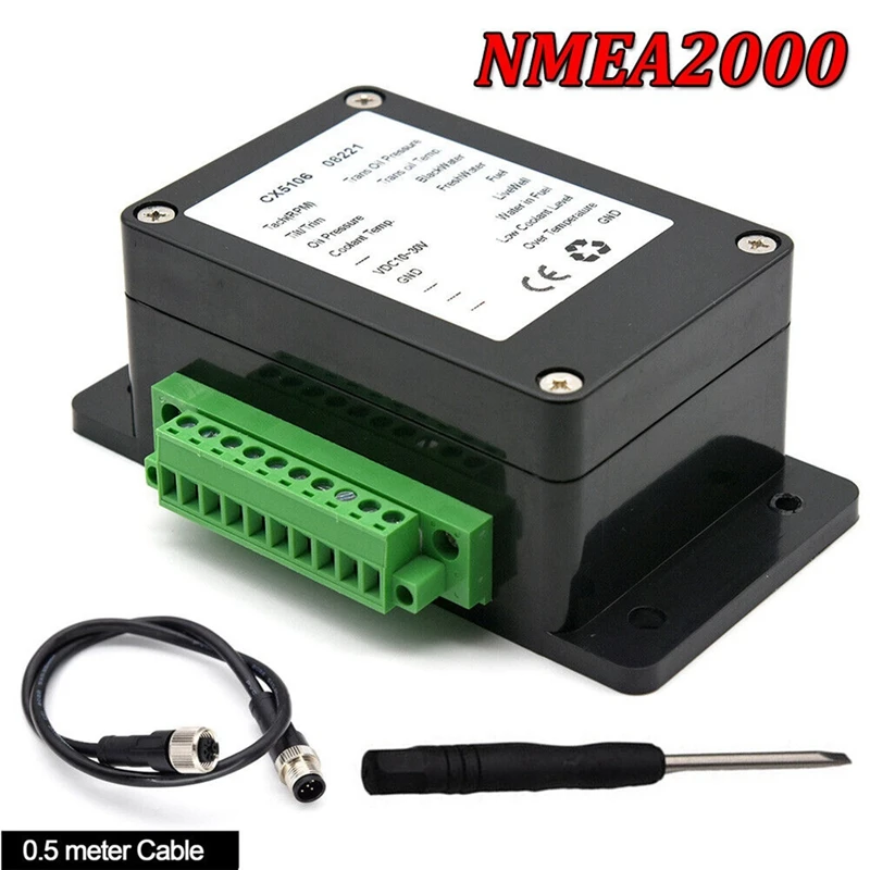 CX5106 Single NMEA 2000 Converter N2K Converter CX5106 0-190Ohm 0.5M Wiring for Marine Boat