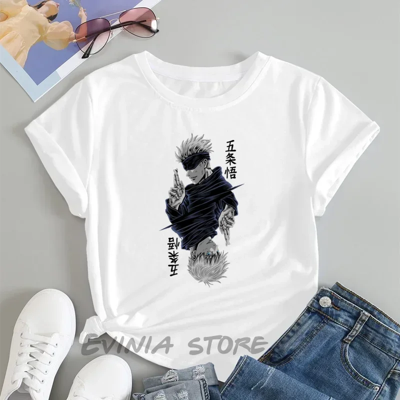 Jujutsu Kaisen Satoru Gojo Print Fashion Hot Summer Casual Top Men Womens Summer T-Shirt Street Women's T-shirt Clothing image 3