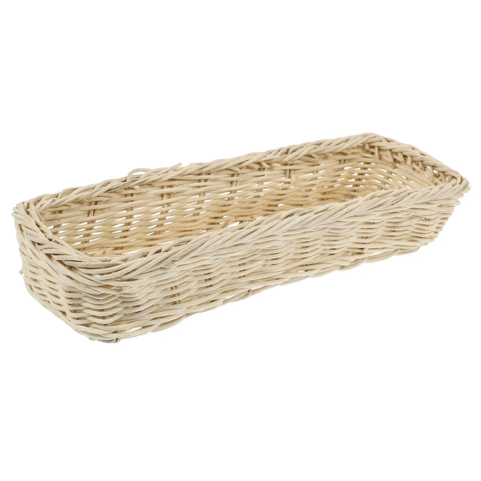

Rattan Cutlery Basket Woven Kitchen Home Baskets Storage Bucket Table Finishing Household Large Capacity Practical Beautiful