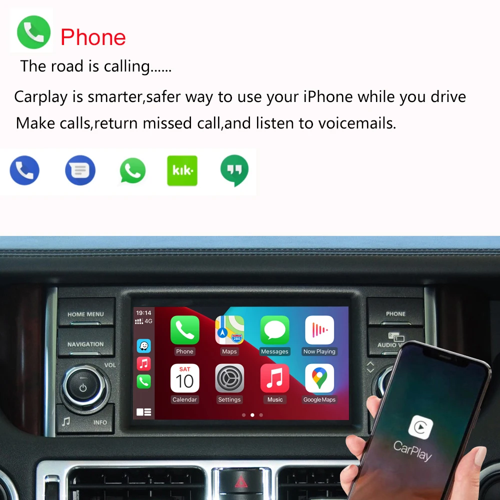 صندوق Ai للوسائط المتعددة Android لسيارة Land Rover Discovery & Discovery Sport 2015-2021 مع رادار سيارة لاسلكي DSP للملاحة USB