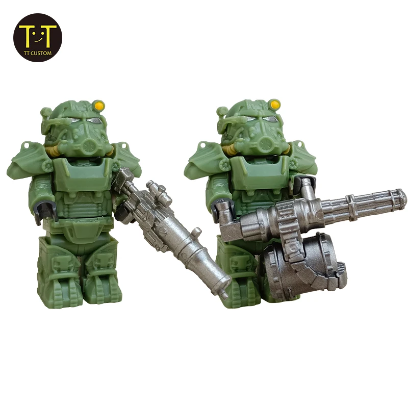 1 Uds soldados militares Mini Anime acción fallouts figuras armas Robot Mecha bloques de construcción DIY juguetes para niños regalo