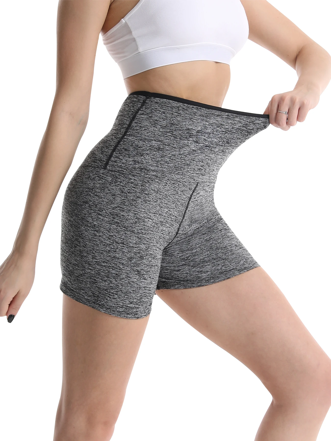 Sauna Sports Shorts For Women High Waist Slimming And Waist Training Shorts Sweating Exercise And Fitness Shorts