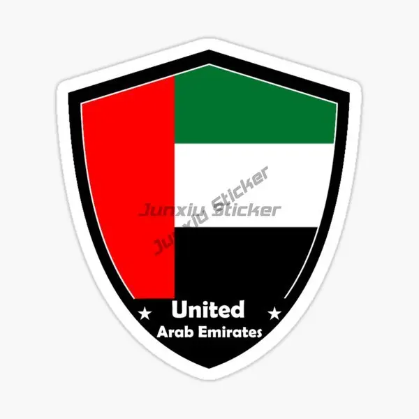 Dubai Car Sticke Personality United Arab Emirates National Flag and Badge Map Dubai Moto Bumper Vinyl Self-adhesive Decals
