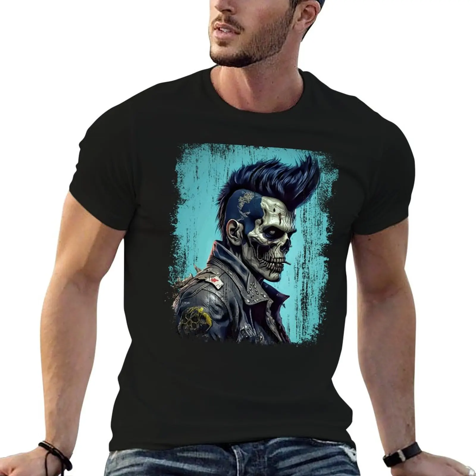 

Apocalyptic Rock'n'Roll Zombie T-Shirt printed t shirts for man anime t shirts for man t shirt man plain T-Shirt