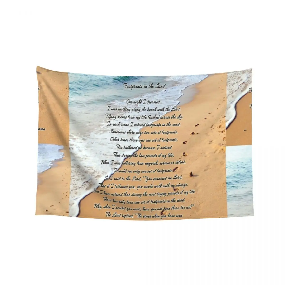 

FootPrints in the Sand Tapestry Wall Decor Hanging Room Decoration Aesthetic Aesthetic Room Decoration Tapestry