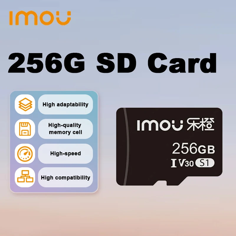 IMOU SD Memory Card for Surveillance Read Speed  95MB/S 256GB 128GB 64GB V30 C10 U3 Exclusive MicroSDXC Card