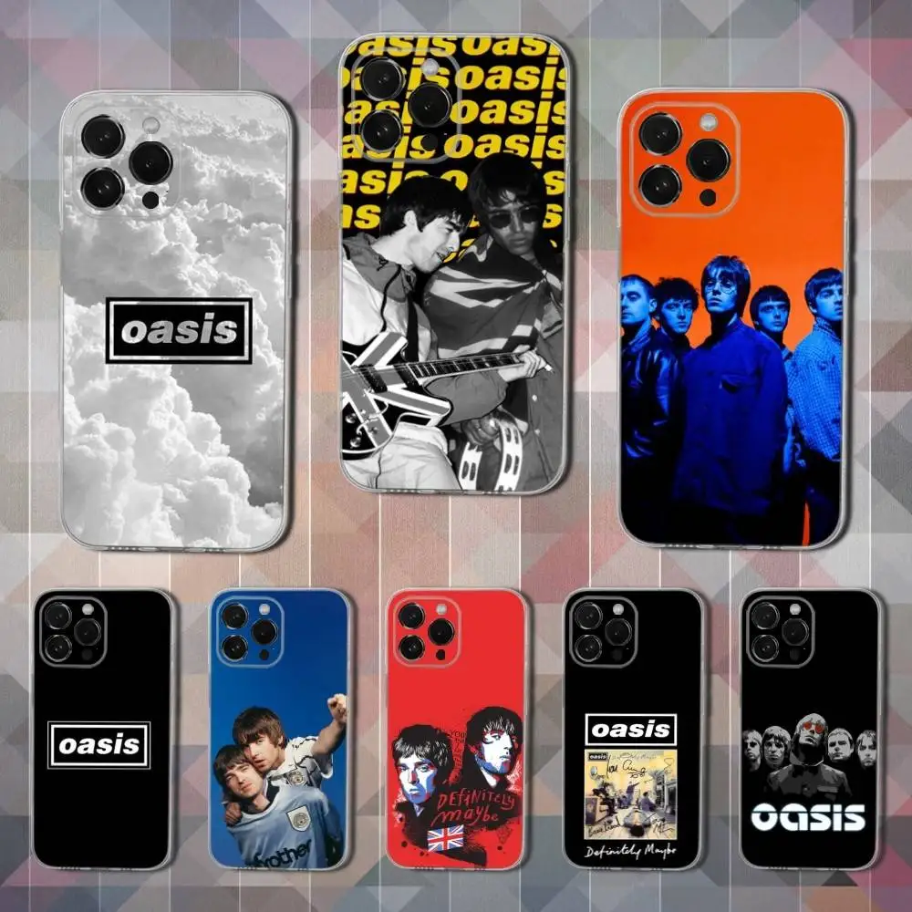 

Band O-Oasis-ES Rock Phone Case For iPhone 16,15,14,13,12,11,17 Pro,Max,Plus,X,XS,XR,SE,Mini Transparent Soft Cover