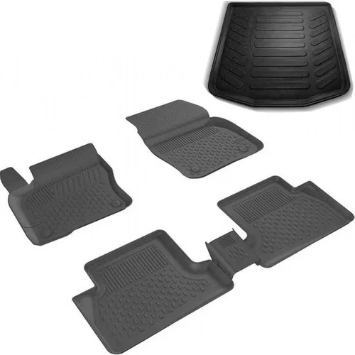 Rizline FIAT Egea Sedan 2015-2020 Black 4.5d Black Pool Mat and Trunk Pool