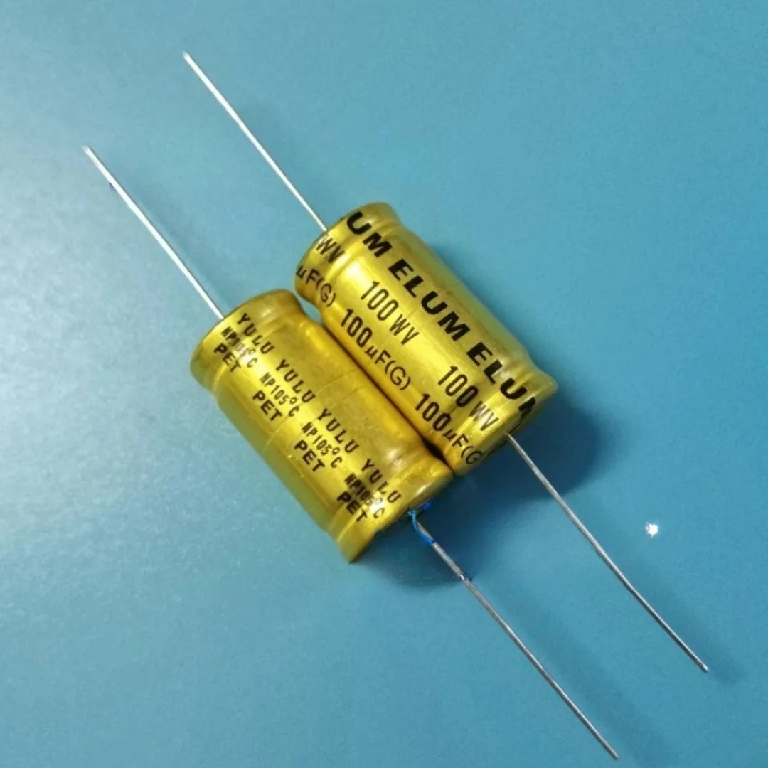 100v100uf 100uf 100v stepless axial horizontal high-frequency crossover coupling electrolytic capacitor 13*26