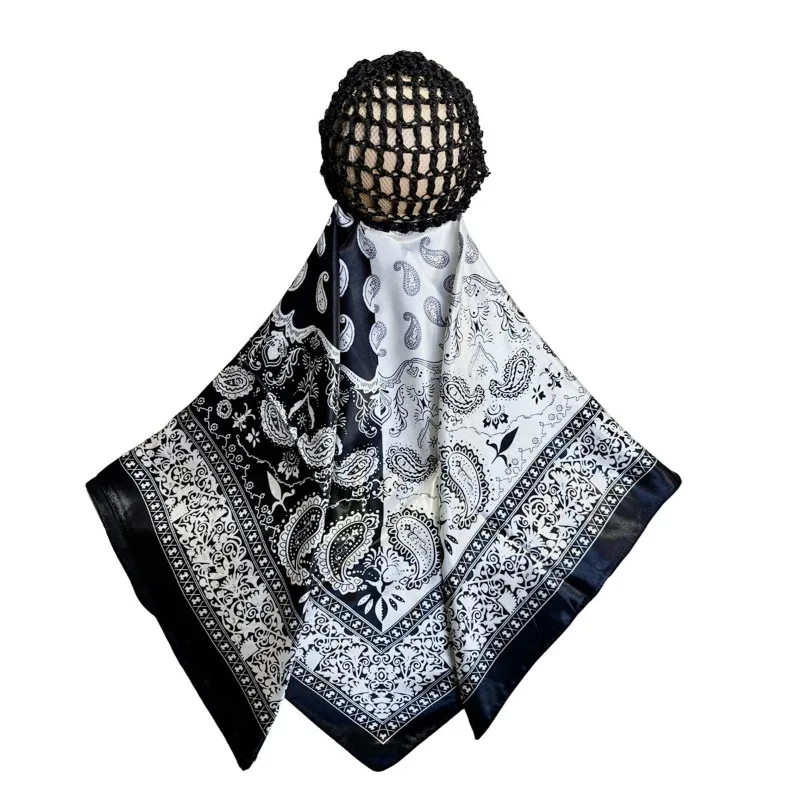 

Многофункциональная квадратная шапка-платок с сеткой для волос, креативная шапка-повязка с квадратным платком, несколько способов ношения