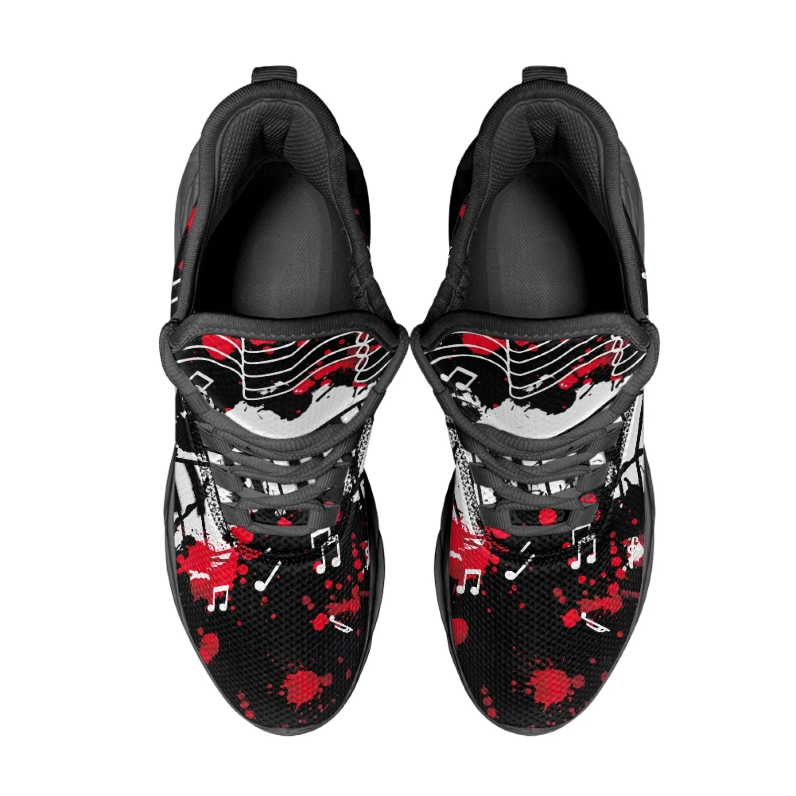 PENSTROLL Breathable Fashion Sneakers Non Slip Work Shoes For Men for Sports Youth Music Notes