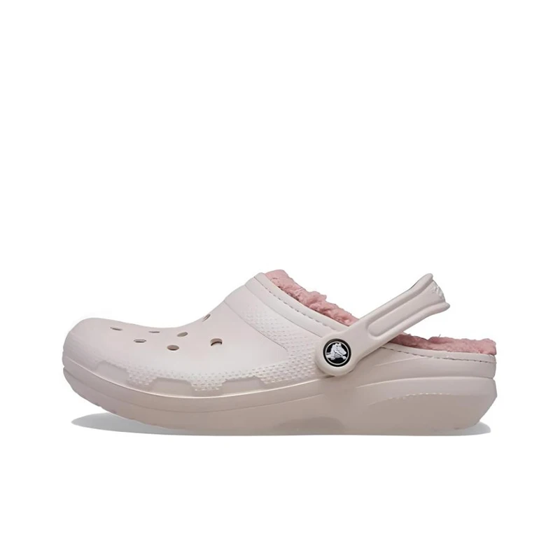 Crocs Classic Lined Clog Women's Quartz Pink Clogs  Warm Fleece Lining, Lightweight, Soft & Flexible 203591-6UR