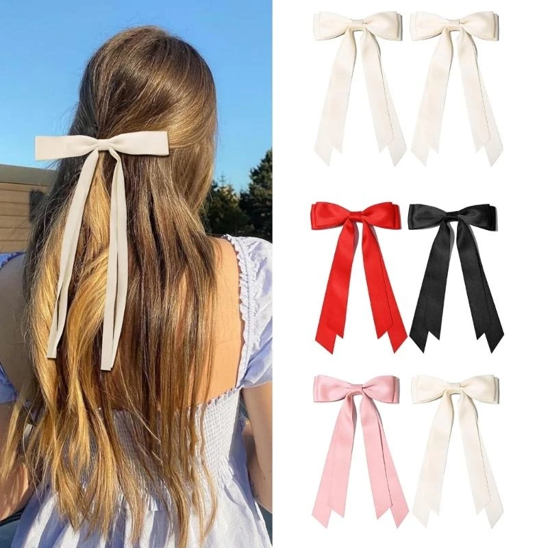 Lazos para para mujer, pinzas para con lazos, accesorios para cabello para fiesta Navidad, 2 uds., 15UB