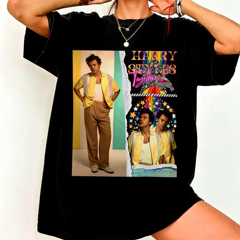 HARRY STYLES Together Together World Tour Concert Print Short Sleeve T-shirt Men Women Casual Tee Tops Perfect Gift For Fans