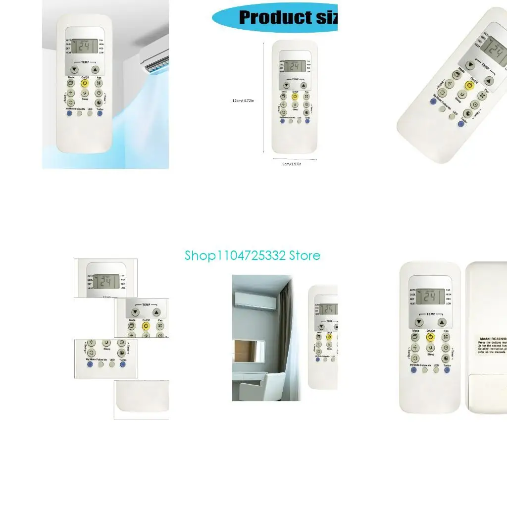 P5EA RG56N-BGEF Air Conditioning Remote Control Replacement for 38MFQ009-3 38MFQ012-3 40MFQ009-3 40MFQ012-3 38QHC020 42QHC026