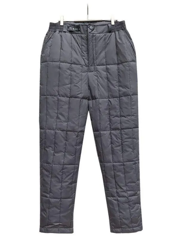 

Мужские зимние брюки с высокой талией, утепленные, из шелка и хлопка, прямого кроя, повседневные, для мужчин среднего возраста