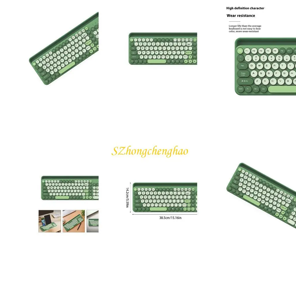 

ABS Bluetooth-compatible Keyboards Wide OS Compatibility Portable Design Multiple Color Variation 601D