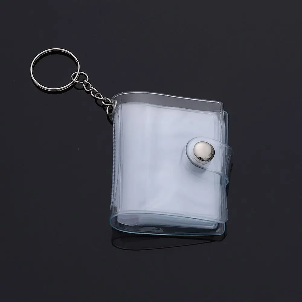 3PCS Accessories PVC Mini Photo Albums 2 Inches Transparent Photo Storage Key Chain Women Men