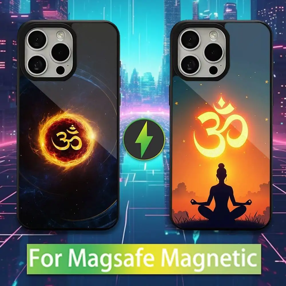 

Sports A-Aum O-Om Yoga Phone Case For iPhone 16,15,17,14,13,12,11,Pro,Max,Plus,Mini,Magsafe,Magnetic Wireless Charging Case