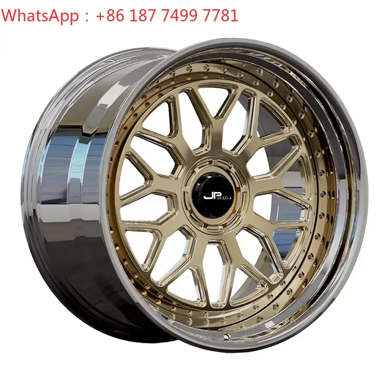 Custom Deep Dish Concave Design 2-Piece Wheels 5x112 Forged Car Rims 22 Inch White Chrome Alloy Car Wheels for X7 #JM7025