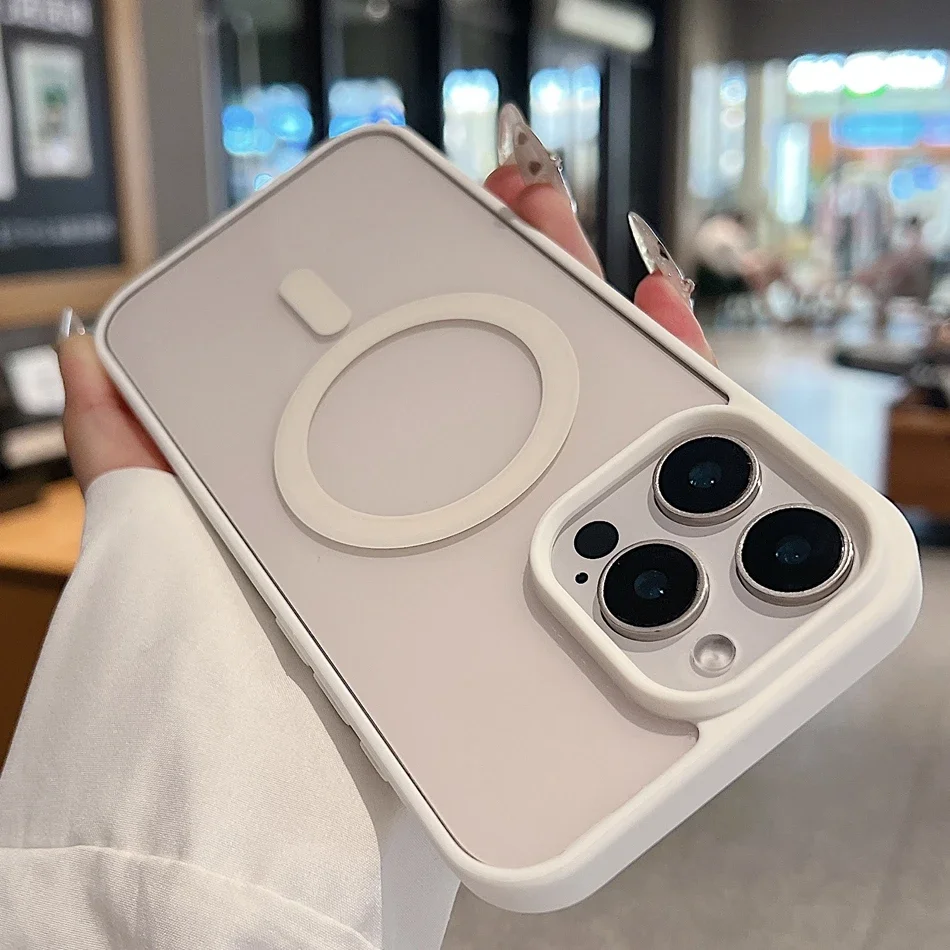 Desert Gold 16 pro max Case Magnetic for iPhone X XR XS 13 11 15 12 14 16 Pro Max Plus Case Silicone Wireless Charge Clear Cover