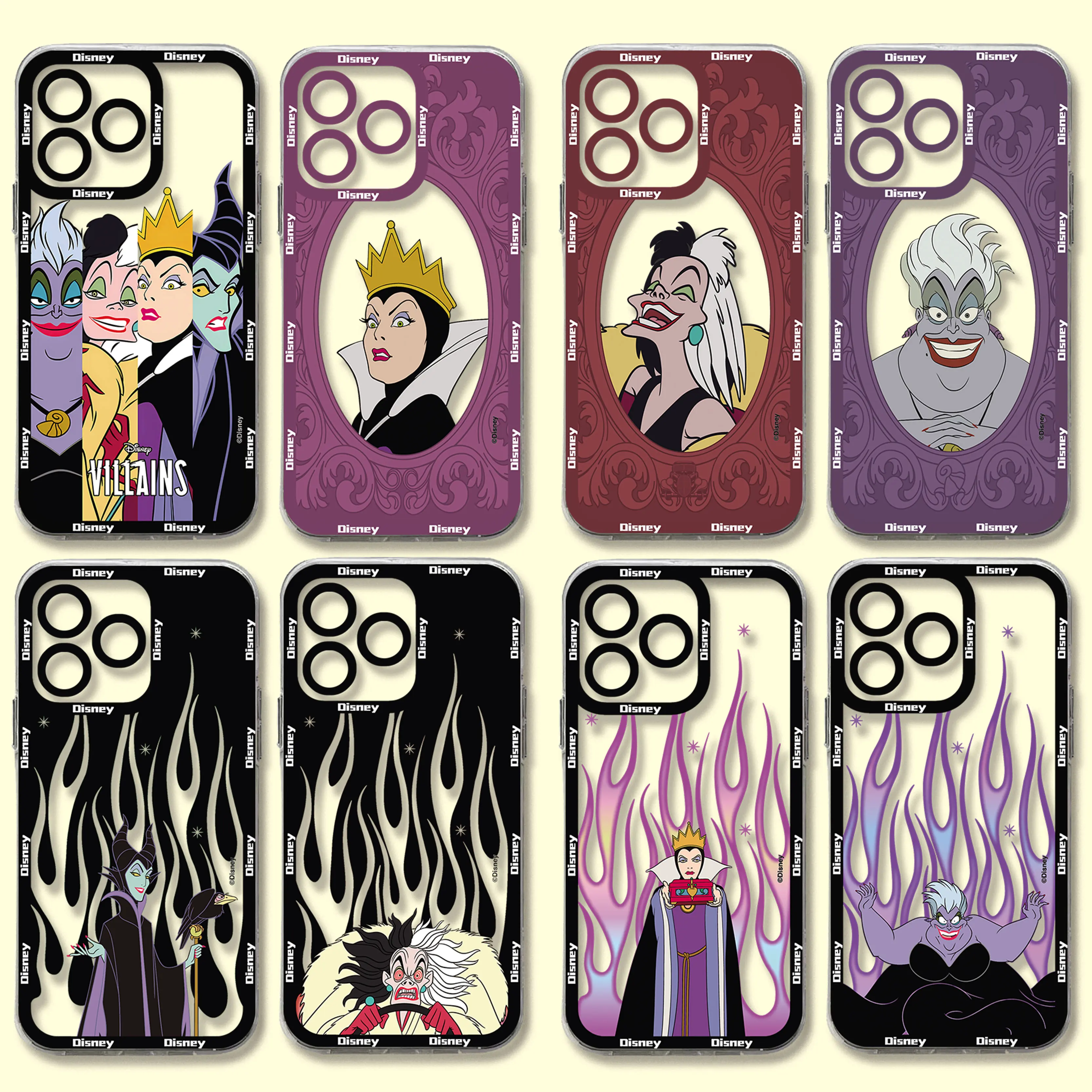 Funny Snow White Halloween Cute Phone Case For iPhone 15 14 13 12 11 Mini Pro Max X XR XSMax 7 8 Plus SE20 Transparent Cover