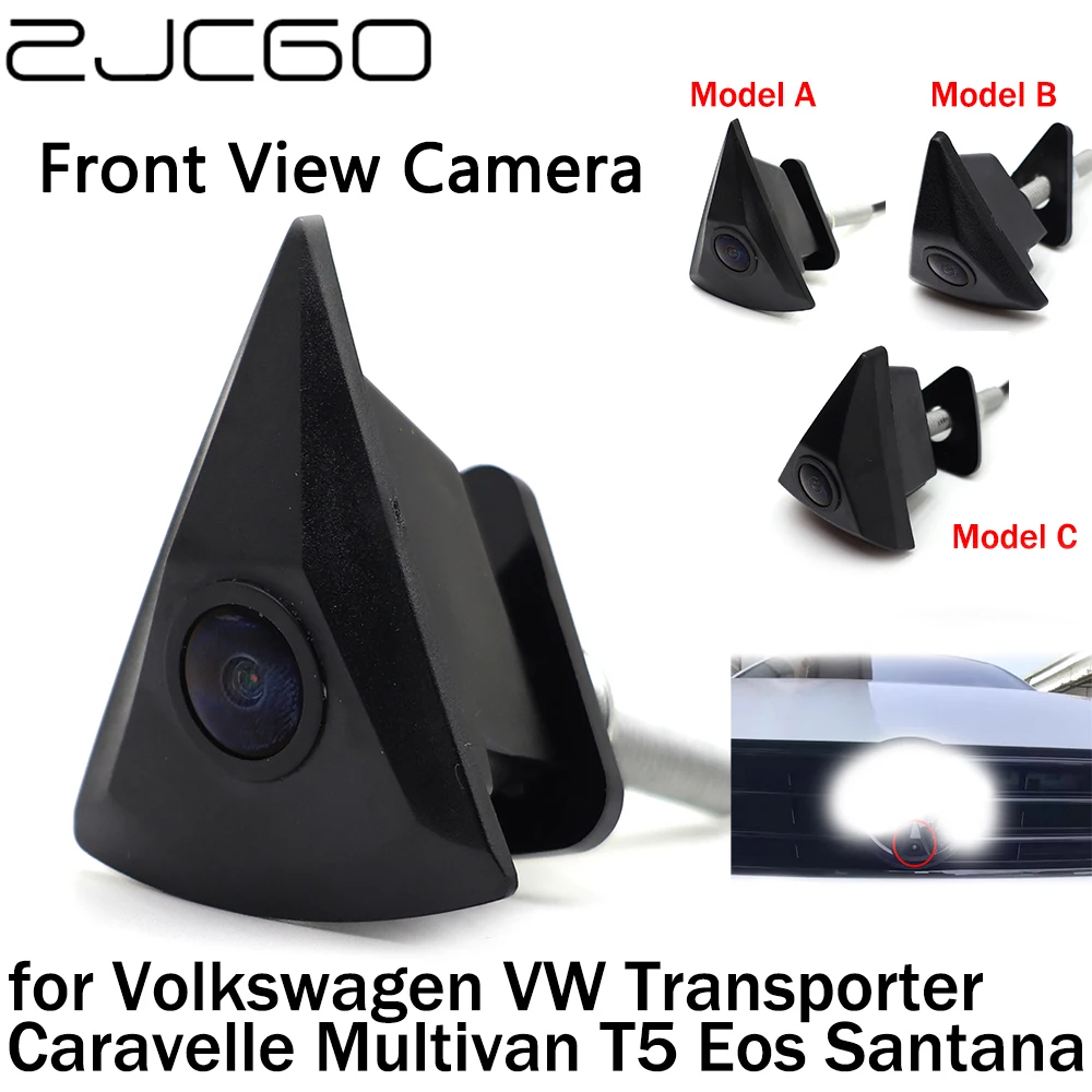 

ZJCGO Car Front View LOGO Parking Camera AHD 1080P Night Vision for Volkswagen VW Transporter Caravelle Multivan T5 Eos Santana