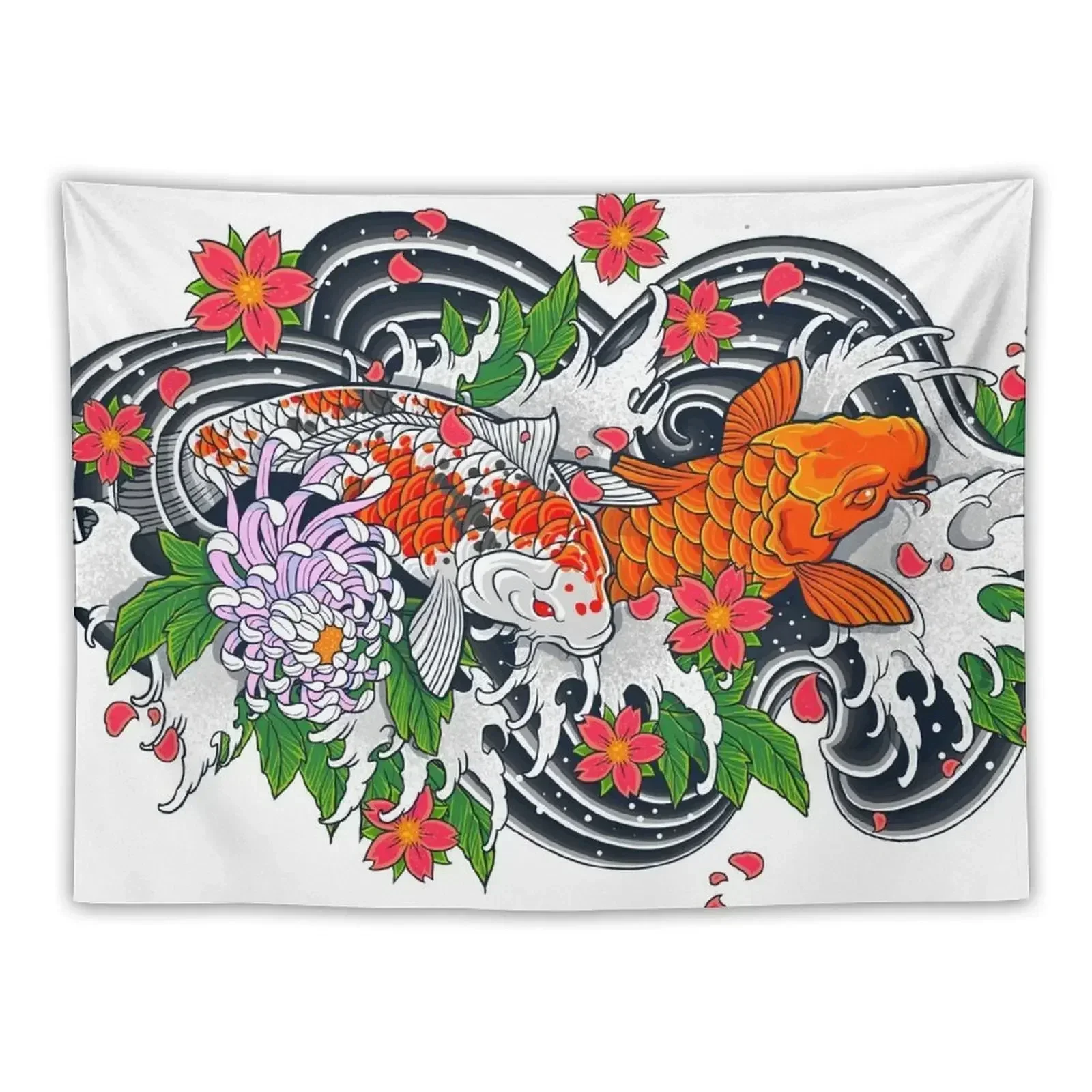 

Koi Fish Pond Tapestry Bedroom Deco Decoration For Rooms Aesthetic Decoration Decoration Room Tapestry