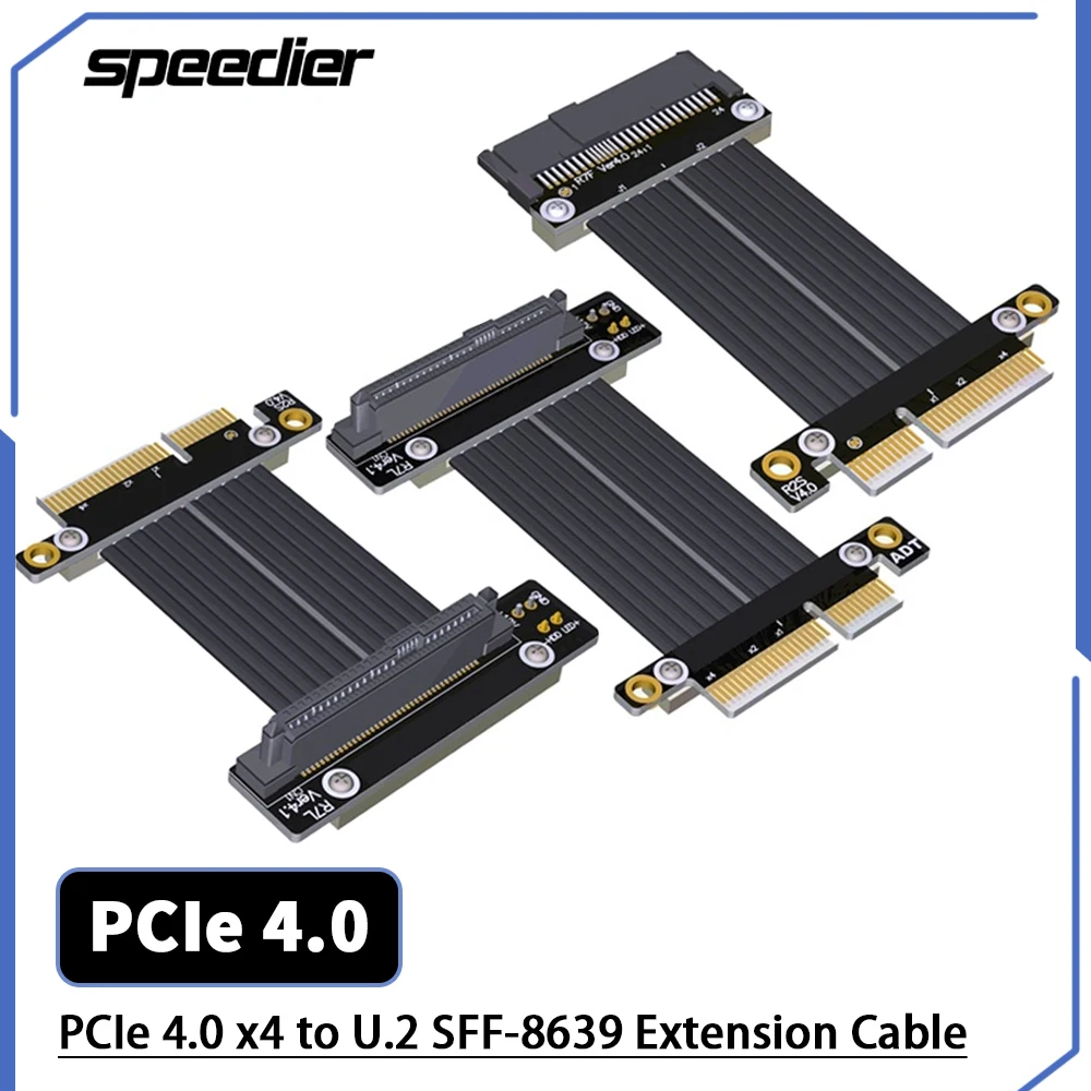 

Кабель расширения жесткого диска Riser PCIe 4,0 U.2 NVMe SFF-8639 To X4 SSD PCIe 4,0x4 кабель передачи данных сигнала интерфейс U.2