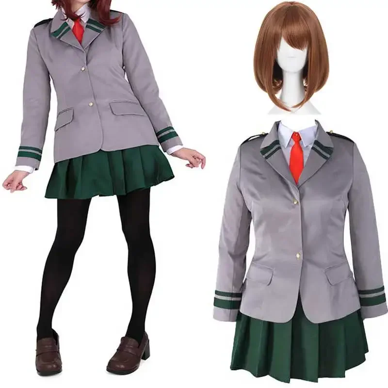 My Hero Academia Boku no Hero Cosplay OCHACO URARAKA Costume Tsuyu Blazer School Uniform