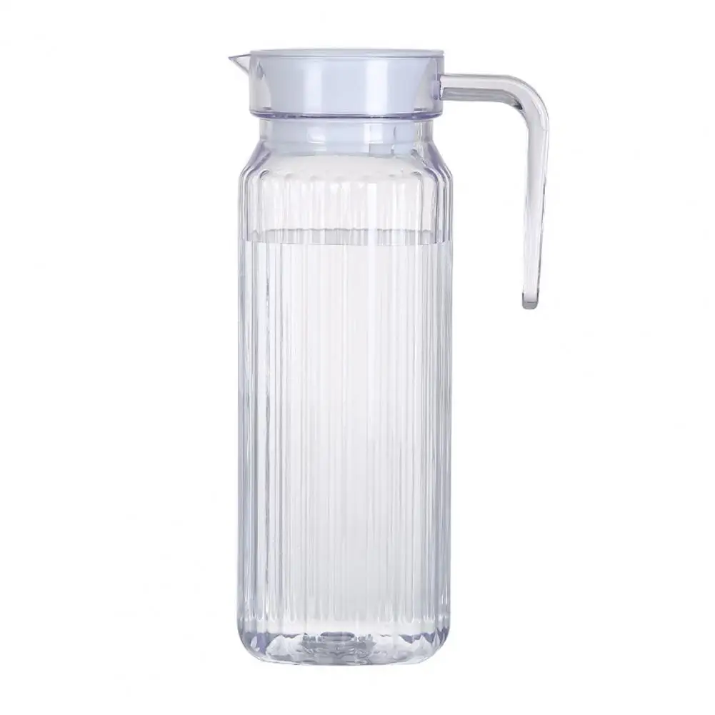 Glass Jug Set of 2 Glass Water Jugs with Spill-free Spout Design Food Grade Pitcher for Fridge Transparent Milk Juice Containers