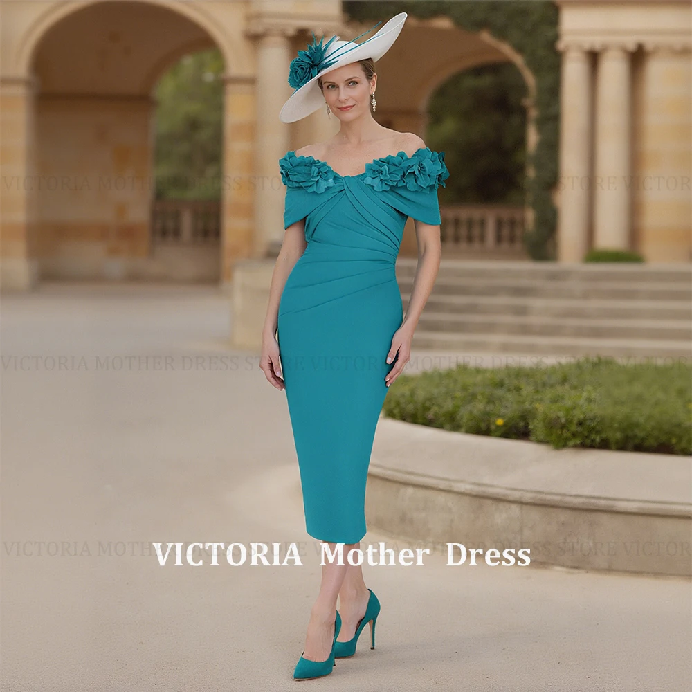 

VICTORIA Customized Exquisite Mother of the Bride Dress Mermaid 3D Flowers Pleated Wedding Guest Party Dress 2025 Evening Gowns