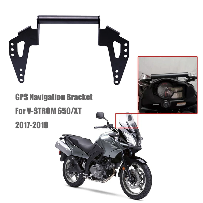 22MM Motorcycle Phone Mount,GPS Navigation Bracket Adjustable Handlebar Phone Holder For SUZUKI V-STROM 650/XT 2017-2019