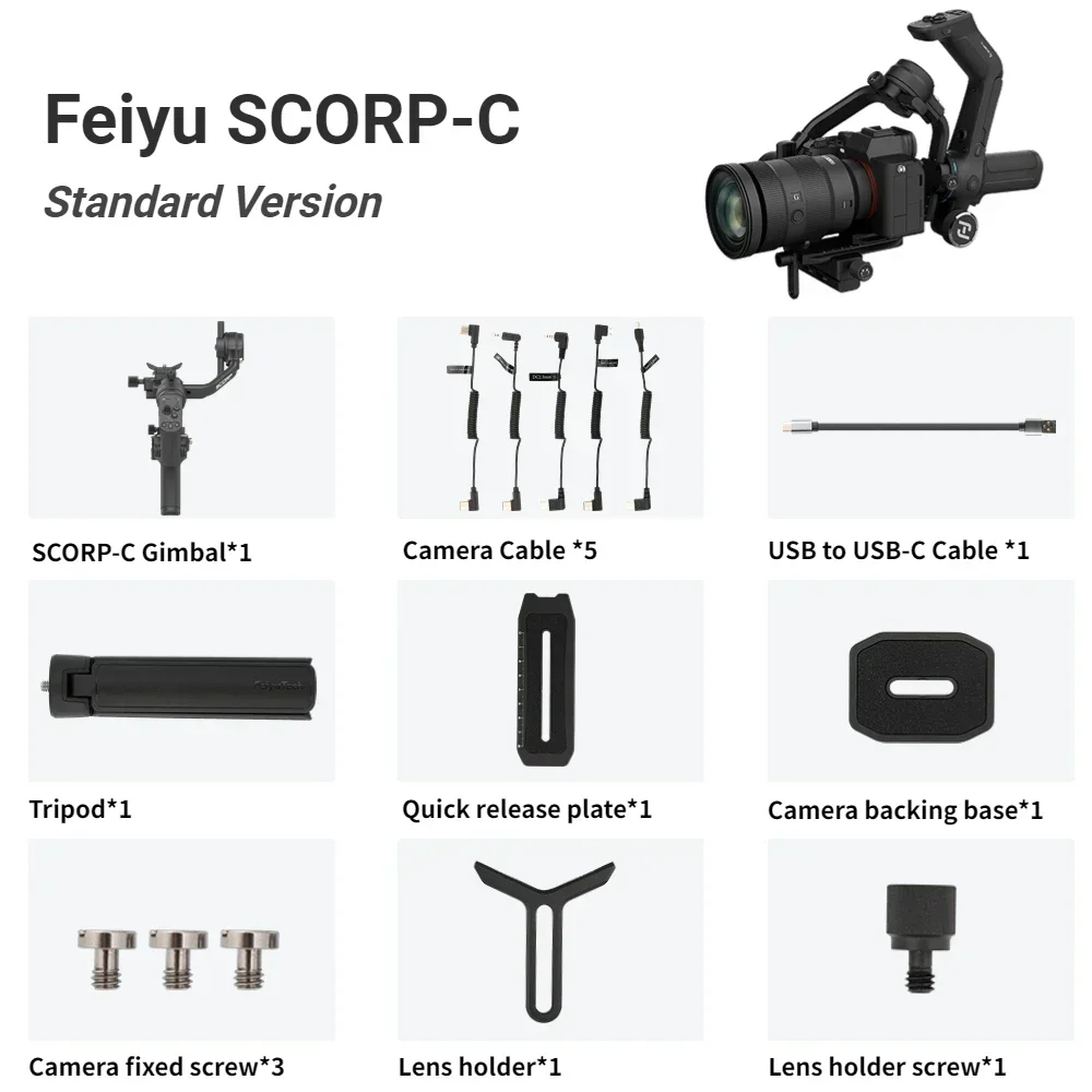 FeiyuTech Feiyu SCORP Serie SCORP-C Handheld Gimbal 3-Achsen Stabilisator Griff Grip Für DSLR Kamera