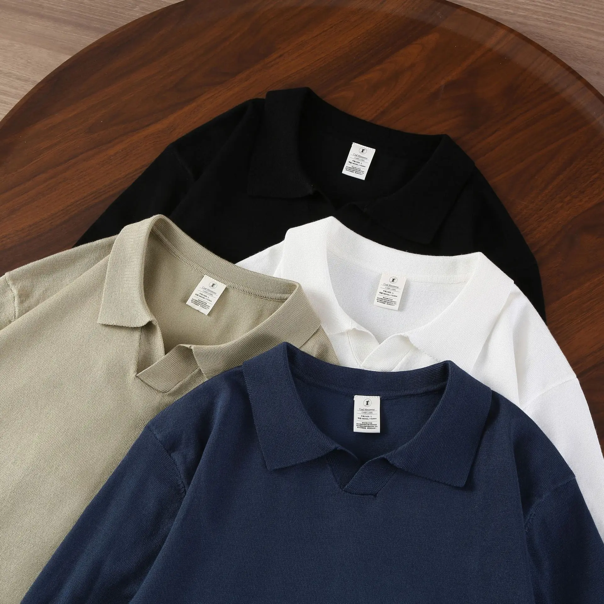 เสื้อสเวตเตอร์คอปกโปโลทรงเข้าร - Men'S Polo Formal Wear บทวิจารณ์และราคา