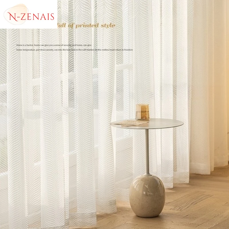 Custom Size！！ European Light Luxury Fishtail Nature Vertically Lace Fashion Curtains for Living Dining Room Bedroom Decor Window
