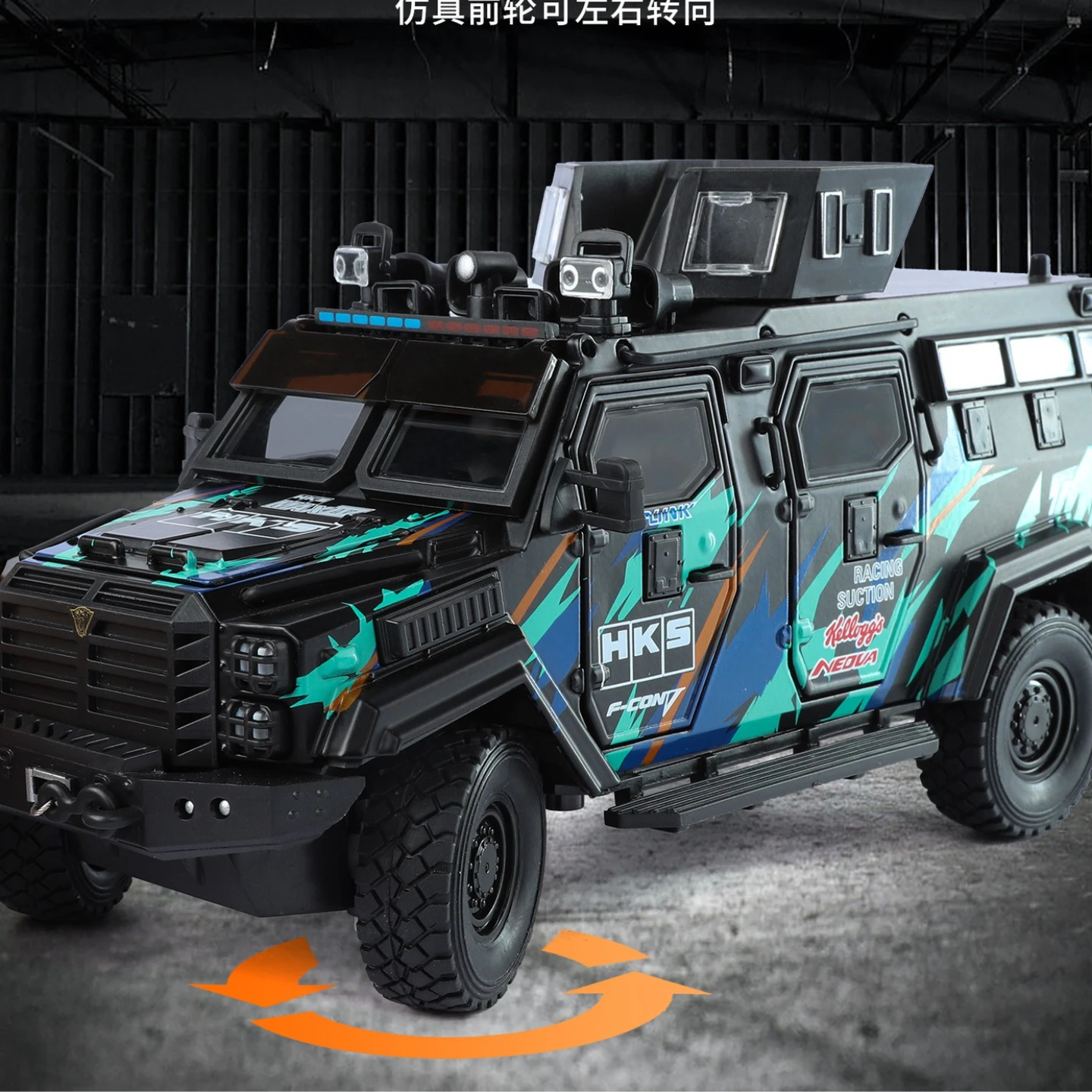 Modèle de voiture antidéflagrant en dents d'épée 1:24, jouet à tirer vers l'absorption des chocs, modèles de voitures, lumière sonore, cadeaux pour enfants