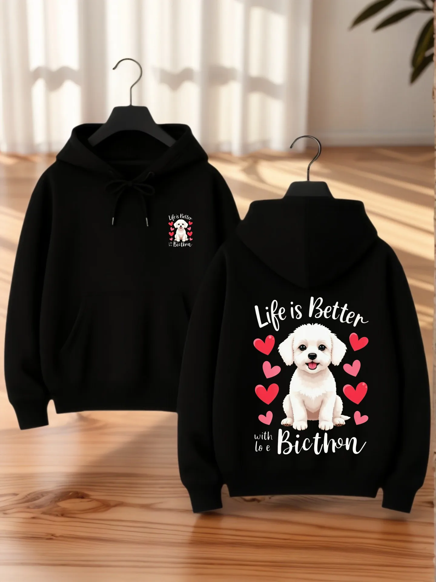 

Graphic Hoodie Women, Cartoon Print, Streetwear Style, Fleece Lined, Casual Everyday Wear, For Young Men