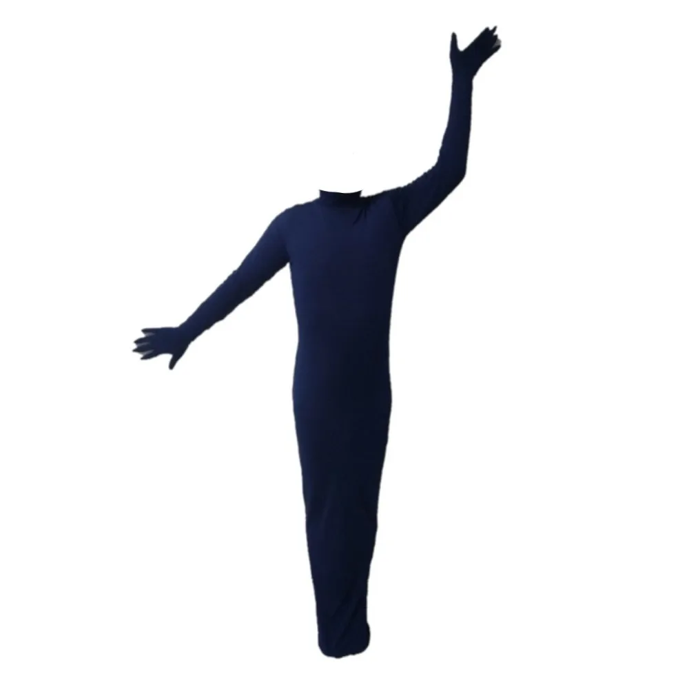 

Dark blue Mermaid Full Wrap Tights Mummy Bag catsuit Spandex bodybag Stage Props Sexy Adult Fancy Dress