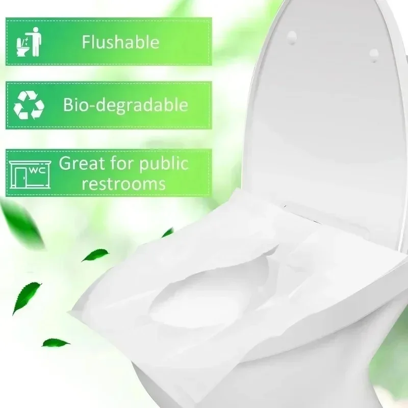 1-6pack Disposable Toilet Seat Cover Portable Travel Hotel Bathroom Degradable Waterproof Toilet Mat Bathroom Accessories