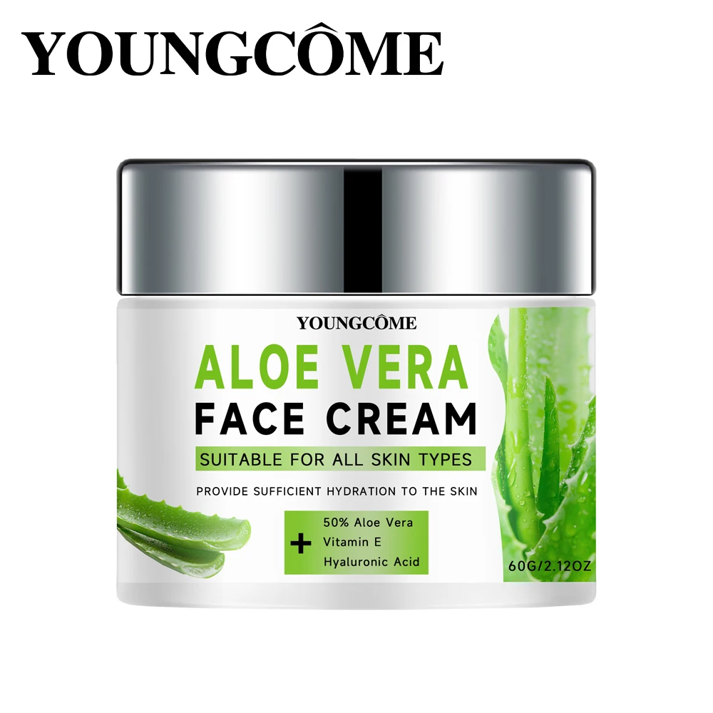 Aloe Vera hidratante facial antiarrugas envejecimiento cuidado de la piel batida hidratante reduce los poros más suavizantes y la piel más joven
