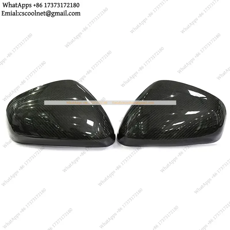 JS02 A60M-Car Carbon Fiber Rear View Mirror Cover For GT Gran Cabrio Quattroporte Add On Style Mirror Caps Accessories