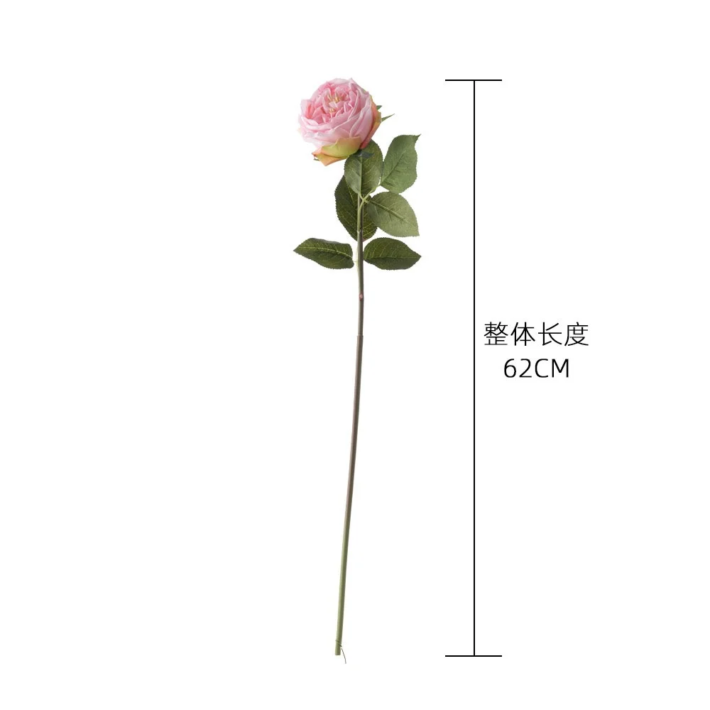 4 Stück Latex-Austin-Rosen, feuchtigkeitsspendende Pfingstrosen, künstliche Blumen mit echtem Touch, Brautstrauß, Hochzeitsblumenarrangement, Heimdekoration – Detail 2
