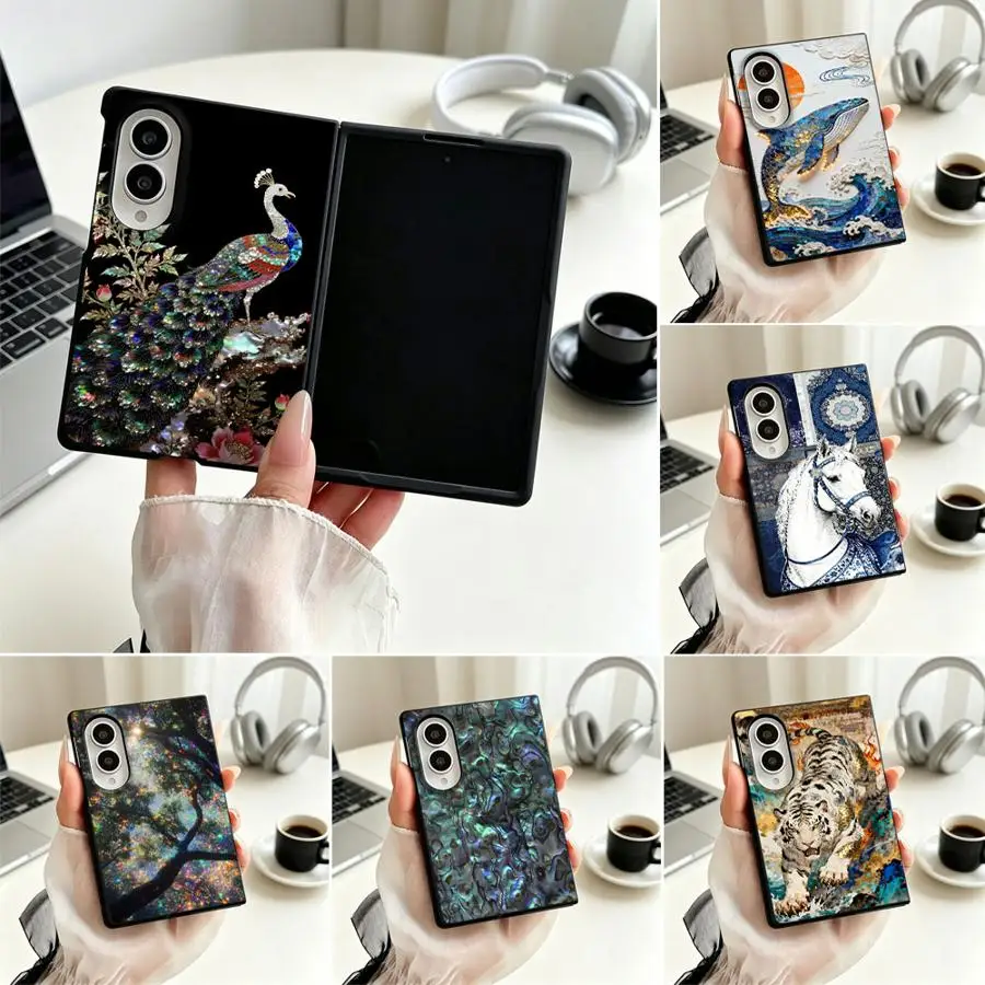 Phone Shell Case for Samsung Galaxy ZFold8 ZFold Wide Z Fold8 Wide Z Fold 8 Luxury Whale Wave