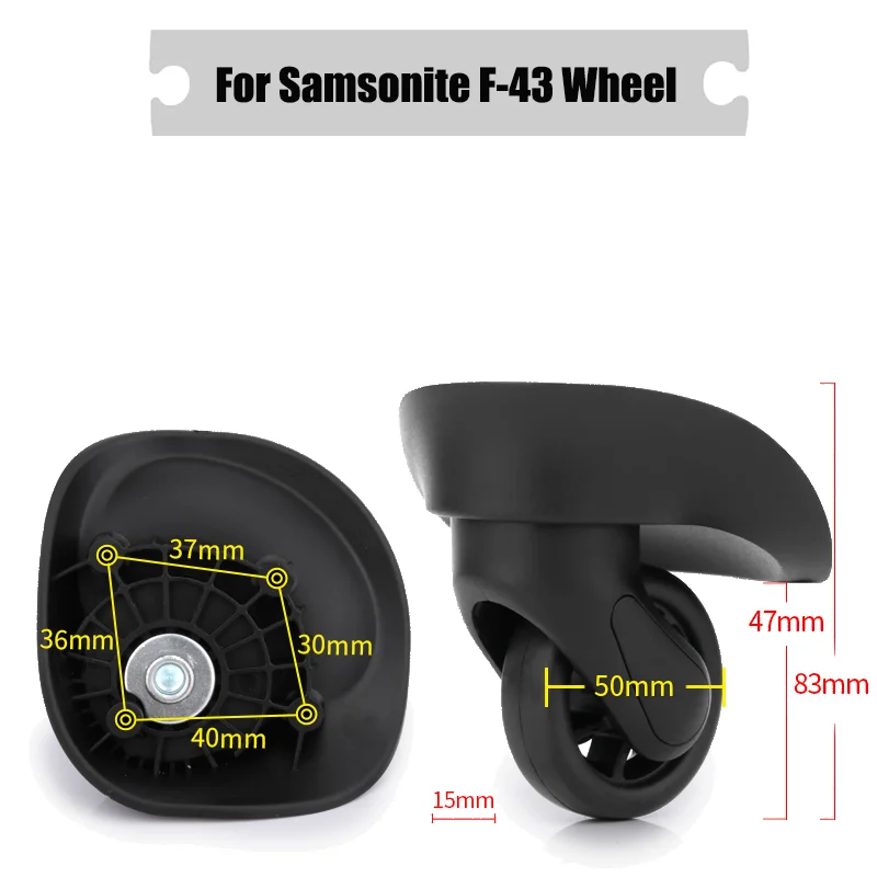 Suitable For Samsonite F-43 Universal Wheel Silent Wheel Luggage Anti-wear Wheels Replaceable Wheels Flexible Rotation Wheels