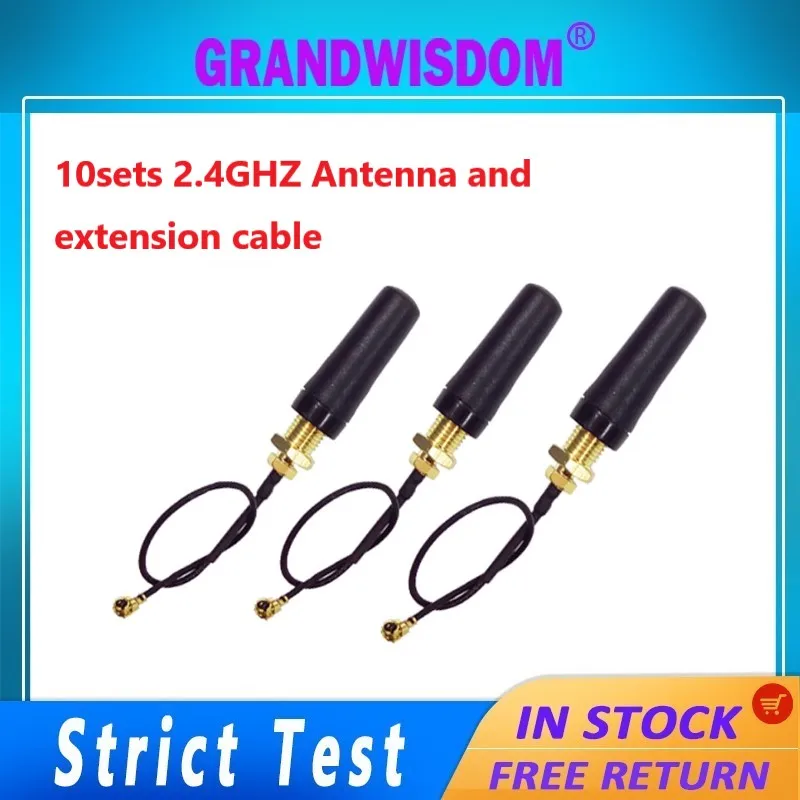 

Grwi 10pcs 2db 2400Mhz mini antenna and SMA female IPEX1pigtail Extension Cable iot module smart house remote wifi inteligente