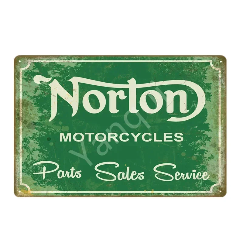 Retro BSA Motorcycles Metal Plate Norton Indian Aluminum Signs Vintage Metal Poster Garage Decor Club Pub Bar Wall Decoration